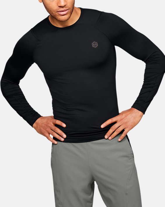 Men's UA RUSH™ HeatGear® Compression Long Sleeve in Black image number 0